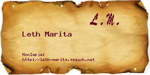 Leth Marita névjegykártya